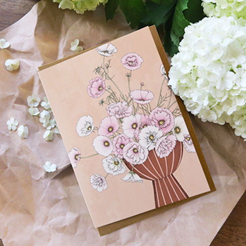 typoflora cupcake cosmos notecard